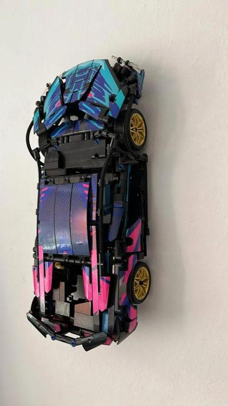 Wall mount for Lamborghini model building blocks LEGO   