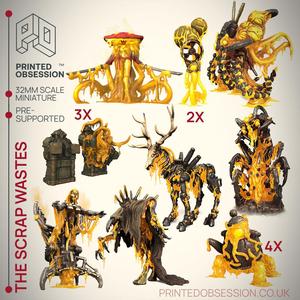 Scrap Waste Creatures - 15 Models - PRESUPPORTED - 32mm Scale