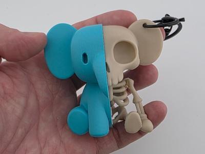 Skeleton Elephant charm Cute & Creepy Style kawaii