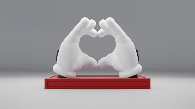 Mickey hands - heart symbol without real heart