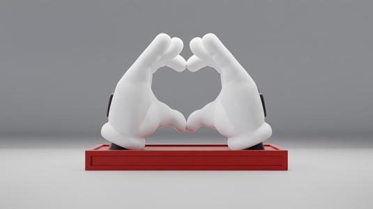 Mickey hands - heart symbol without real heart