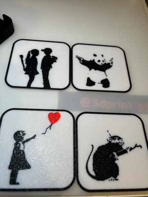 Banksy Coaster / Banksy Untersetzer