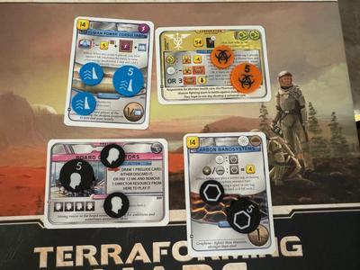 Terraforming Mars Prelude 2 and Big Box Promo resource tokens