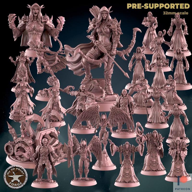 Undeads v2 BUNDLE (25 Unique pre-supported STLs)