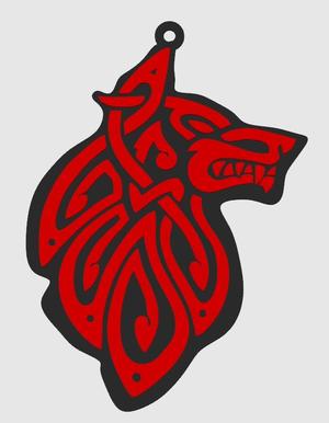 Wolf keychain