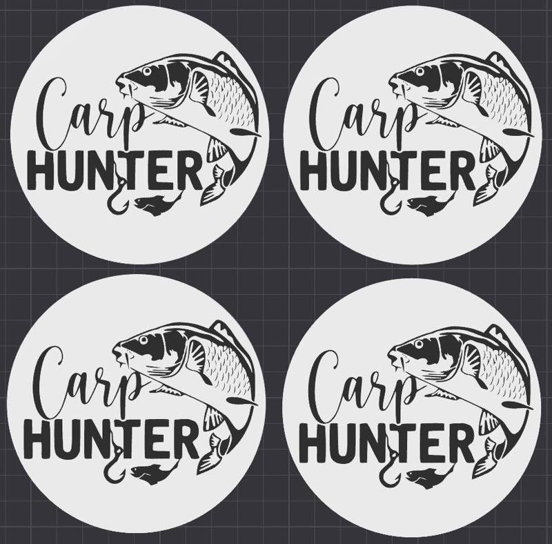Carp Hunter Karpfen Coaster Untersetzer