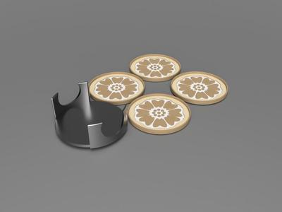 White Lotus & Red Lotus Tile Coaster | ATLA inspired 