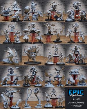 Aquatic Journey Set / Ocean & Sea Encounter / Water Enemies Collection / Pre-Supported
