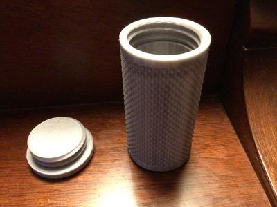 knurled container