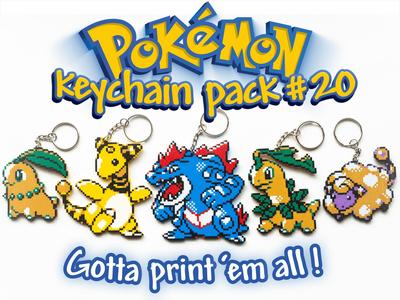 Pokemon Keychain Pack #20 - Bayleef, Chikorita