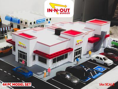 IN-N-OUT Model Set - Hot Wheels Display 1:64 Scale