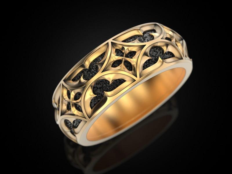 Gothic ornament Ring pattern