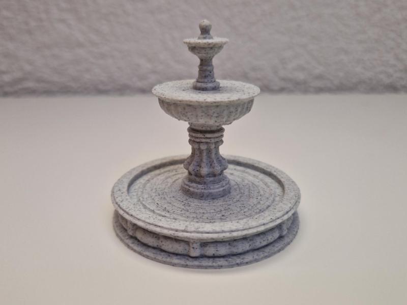 Miniature Fountain Model for Tabletop Diorama 