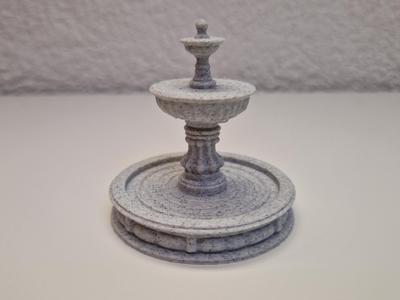 Miniature Fountain Model for Tabletop Diorama 