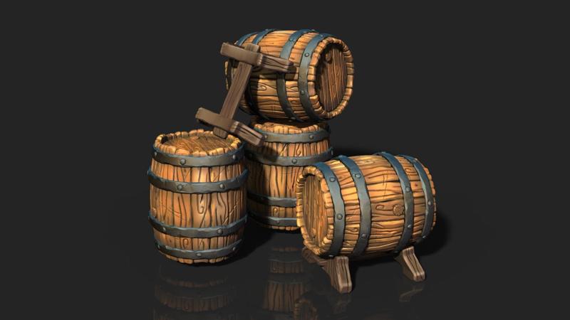 Barrel Vintage Stylized High Quality - Stand Base For Miniature Figures - Pencil Holder - Vase - Mug