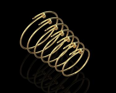 Juste un clou Bracelets Small version in different sizes 15 - 21 3D Model Collection