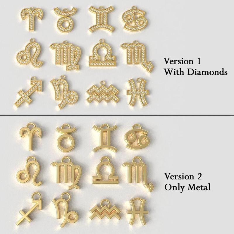 Zodiac Pendants -  2 versions 3D Model Collection