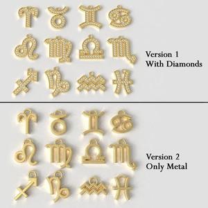 Zodiac Pendants -  2 versions 3D Model Collection
