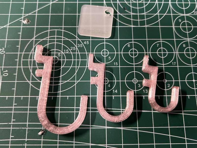 Three sizes of IKEA pegboard hooks - suitable for 3mm thickness