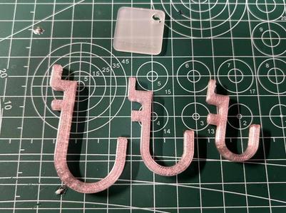 Three sizes of IKEA pegboard hooks - suitable for 3mm thickness