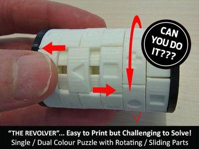 The "Revolver" - One Colour Print version of this Challenging Revolving Puzzle