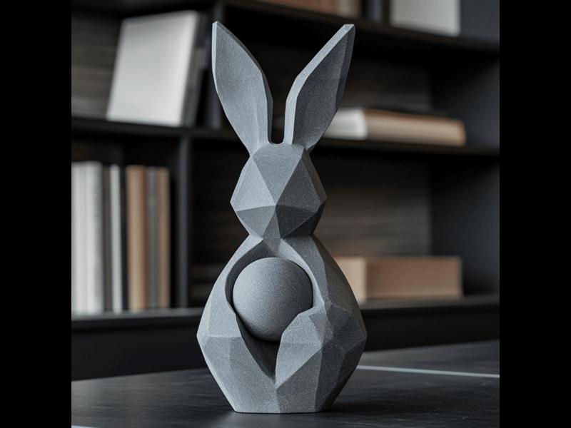Modern Low Poly Easter Bunny