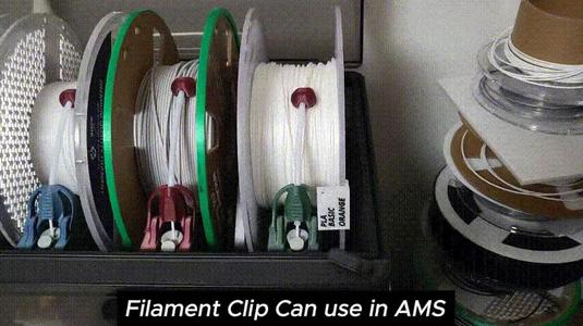 Filament Clip - For AMS / Free Turning / NamePlate