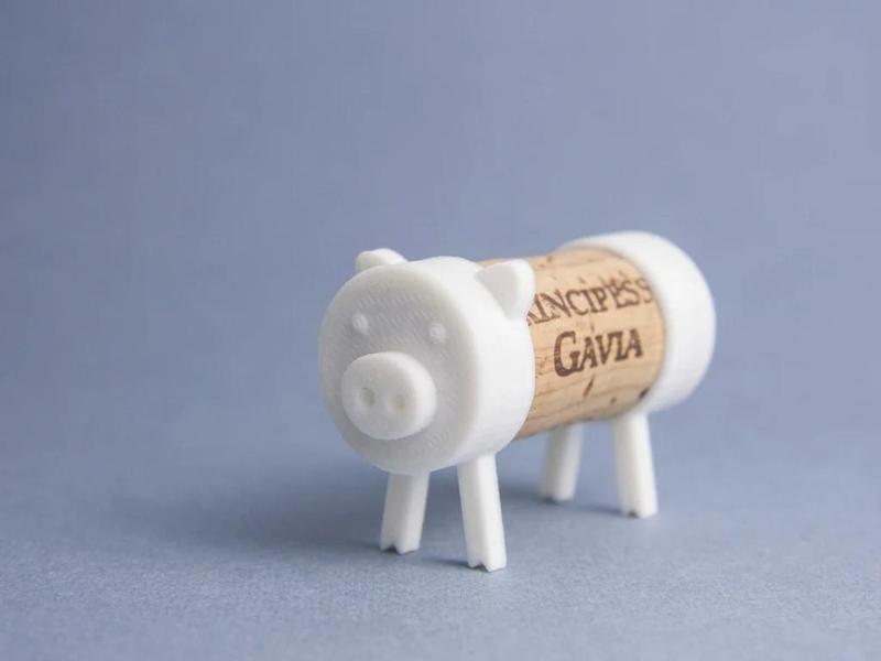 Cute Cork Pig Art