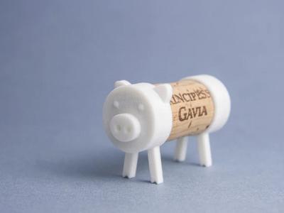 Cute Cork Pig Art