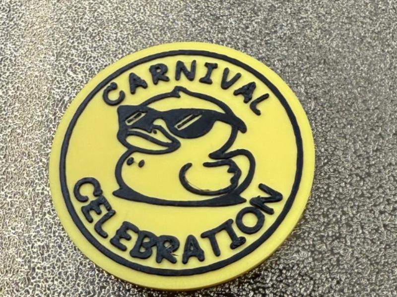 CARNIVAL CELEBRATION DUCK COIN FOR HIDING 