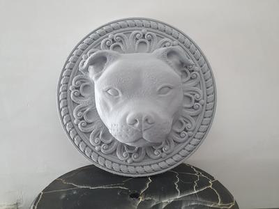 Staffordshire Bull Terrier Wall Relief