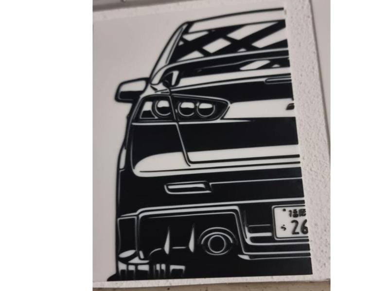 2D Wall Art Mitsubishi Lancer Evolution 10 Evo 