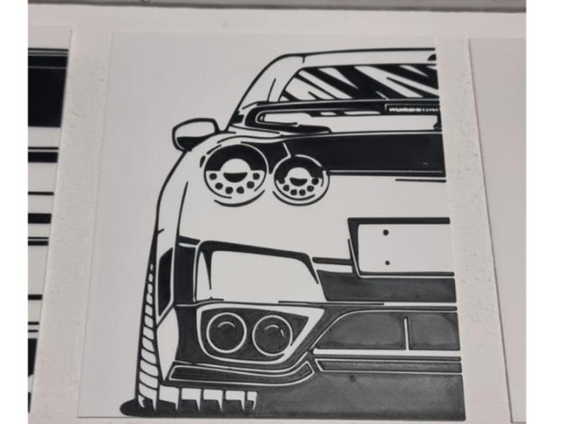 2D Wall art Nissan Skyline GTR R35 Nismo