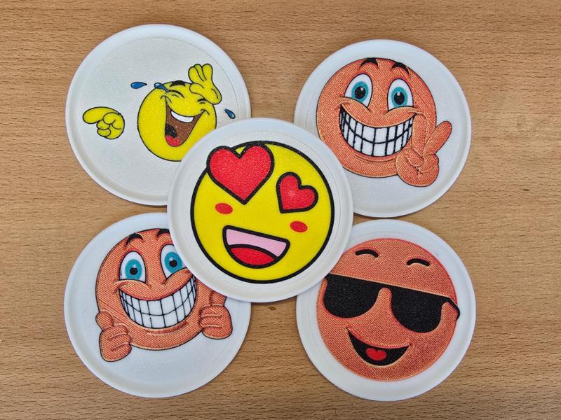 Coasters with Smile Designs and TPU Feet