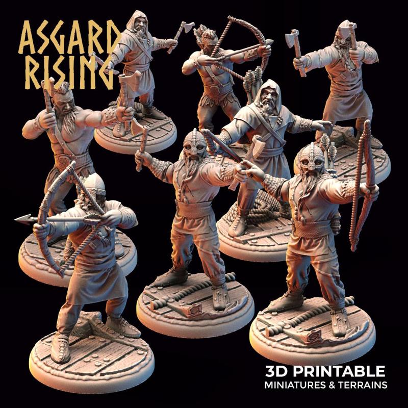 VIKING: Viking Archers/Ax Throwers /Modular/ /Pre-supported/