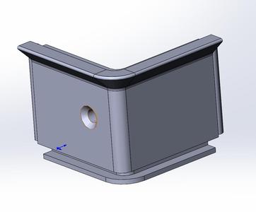K1 Max Riser Corner piece - with PTFE channel