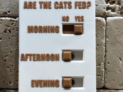 Cat Dog Feeder Tracker Reminder w/ Magnetic Slider