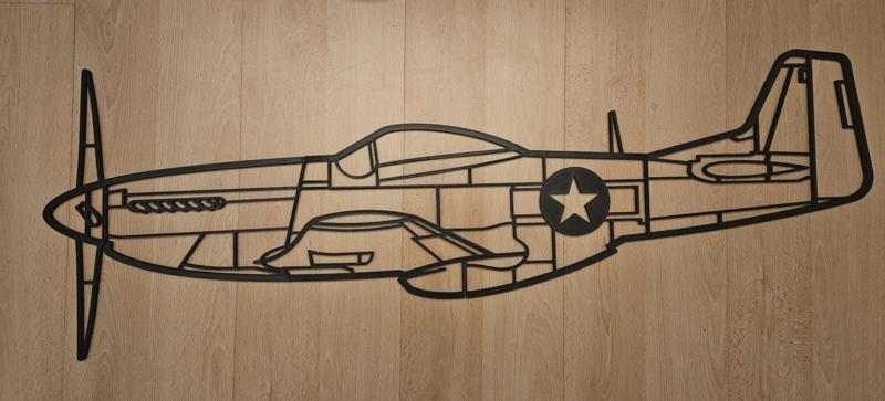 Aircraft Wallart Series P51 Mustang (Large)