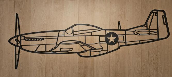 Aircraft Wallart Series P51 Mustang (Large)