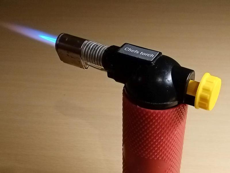 "chefs torch" butane gas torch knob