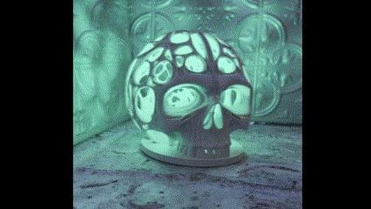 Ethereal Voronoi Skull Lamp