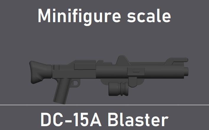 LEGO Minifigure scale StarWars DC-15A blaster rifle