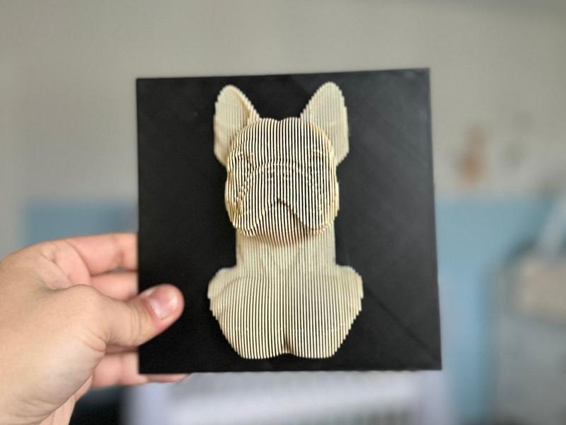 Layered Sculpture French Bulldog