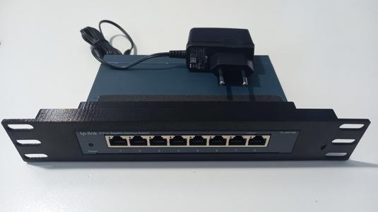Sturdy 10 inch rack mount for the TL-SG108 consumer network switch