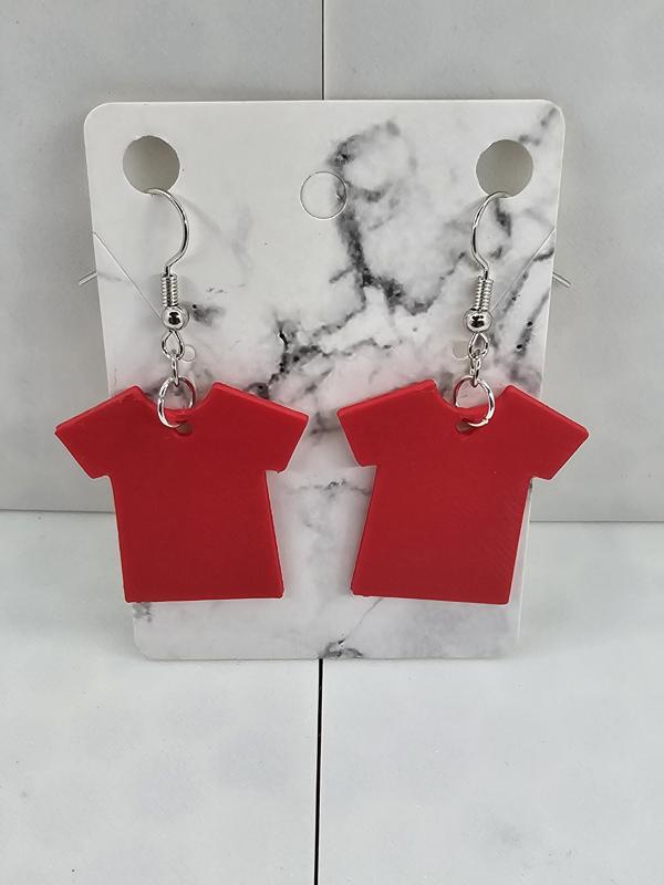 Friday Red Shirt Earring