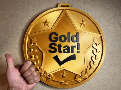 Giant Gold Star Medal (& Small Version)