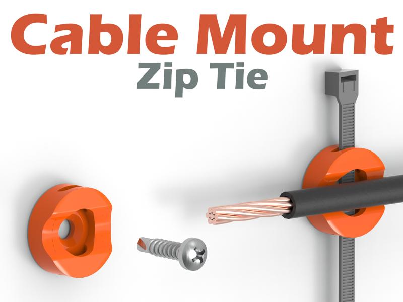 Cable Zip Tie Mount - SLIM