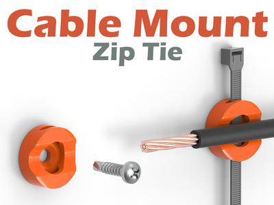 Cable Zip Tie Mount - SLIM