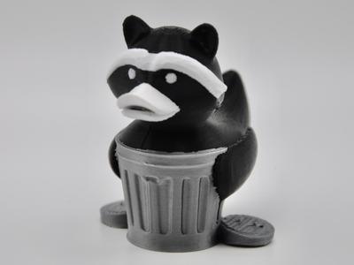 Trash Can Raccoon Duck