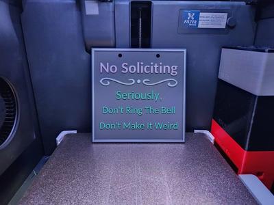 Don't Make It Weird (No Soliciting Sign)
